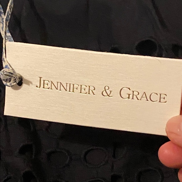 NWT $148 Jennifer & Grace Eyelet Puff Pullover Top. Cotton Sz. XL Elastic Waist - Picture 4 of 13